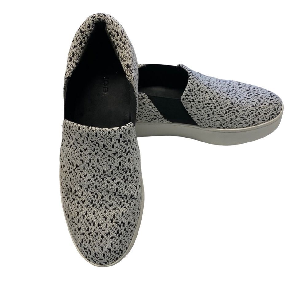 VINCE Warren Platform Slip-On Sneakers black white Size 8.5